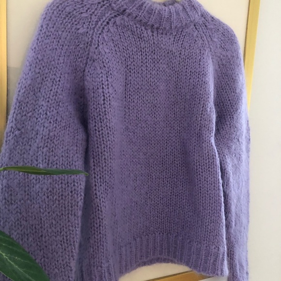 Samsoe x Samsoe light purple heavy knit sweater - Picture 3 of 5